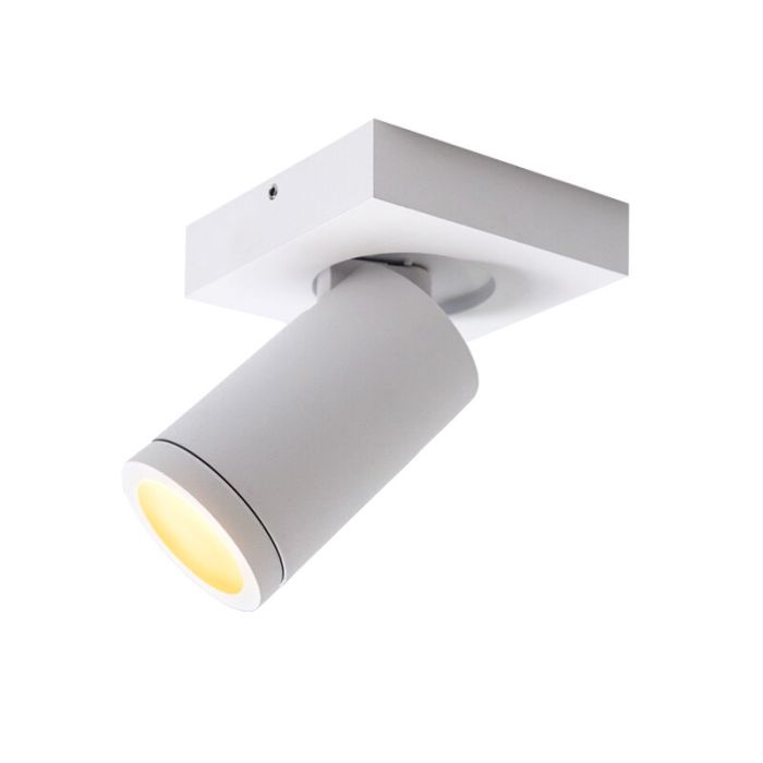 Weiße Badezimmer Deckenstrahler Kenan, 1L, modern, IP44
