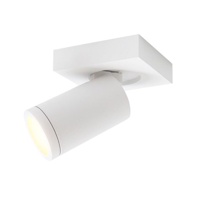 Weiße Badezimmer Deckenstrahler Kenan, 1L, modern, IP44