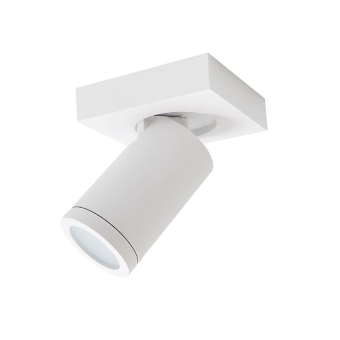 Weiße Badezimmer Deckenstrahler Kenan, 1L, modern, IP44