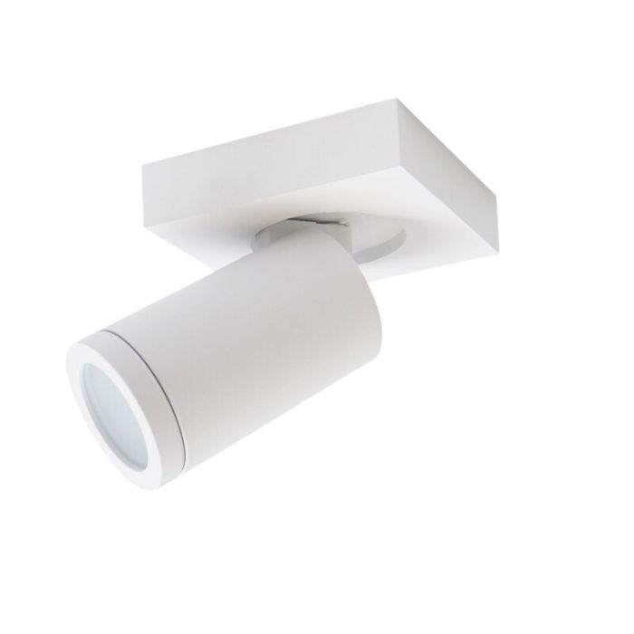 Weiße Badezimmer Deckenstrahler Kenan, 1L, modern, IP44