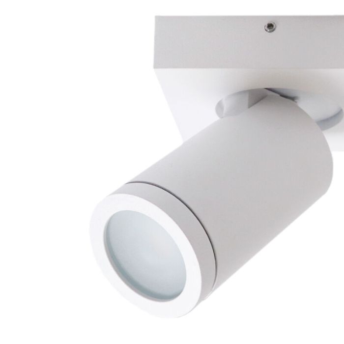 Weiße Badezimmer Deckenstrahler Kenan, 2L, modern, IP44