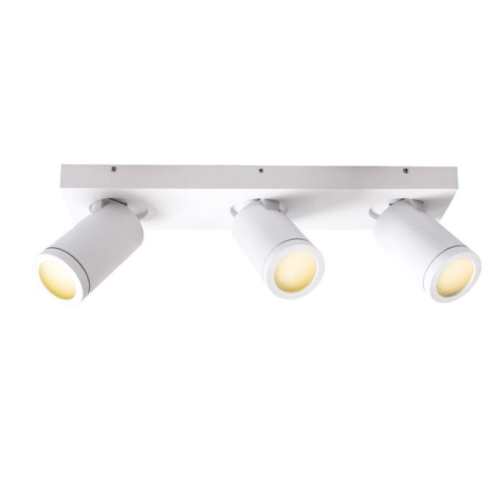 Weiße Badezimmer Deckenstrahler Kenan, 3L, modern, IP44