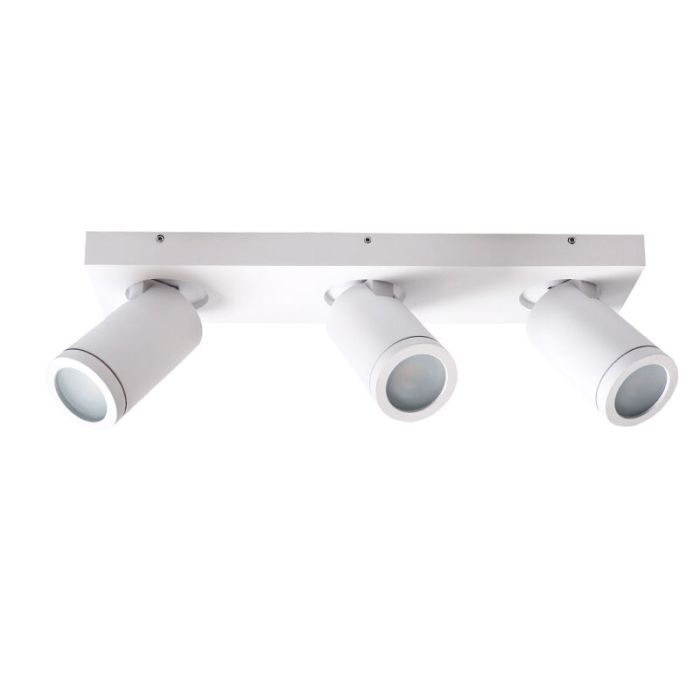 Weiße Badezimmer Deckenstrahler Kenan, 3L, modern, IP44