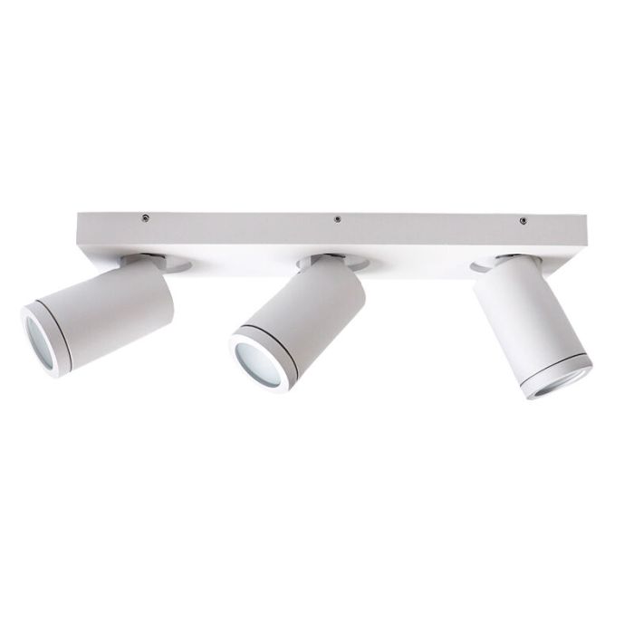 Weiße Badezimmer Deckenstrahler Kenan, 3L, modern, IP44