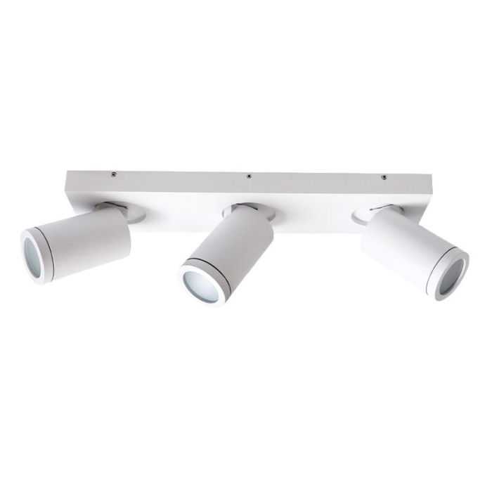 Weiße Badezimmer Deckenstrahler Kenan, 3L, modern, IP44