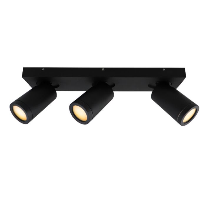 Schwarze Badezimmer Deckenstrahler Kenan, 3L, modern, IP44