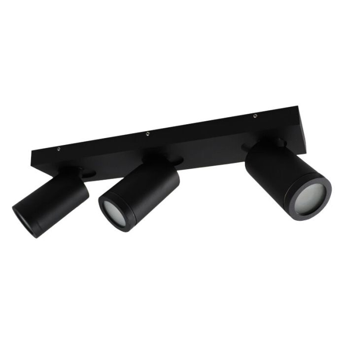 Schwarze Badezimmer Deckenstrahler Kenan, 3L, modern, IP44