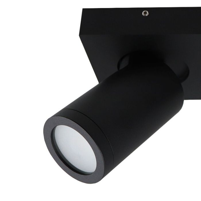 Schwarze Badezimmer Deckenstrahler Kenan, 3L, modern, IP44