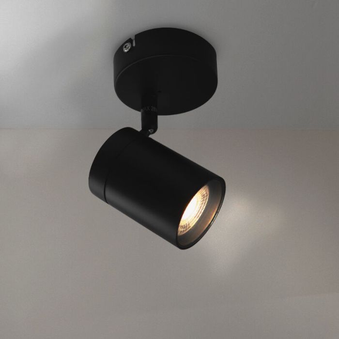 Schwarze Deckenstrahler Ciara, Aluminium, modern, IP44