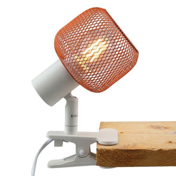 Industrielle Klemmspot Orange, Emado, mit Schalter