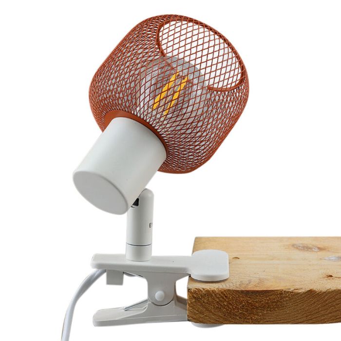 Industrielle Klemmspot Orange, Emado, mit Schalter