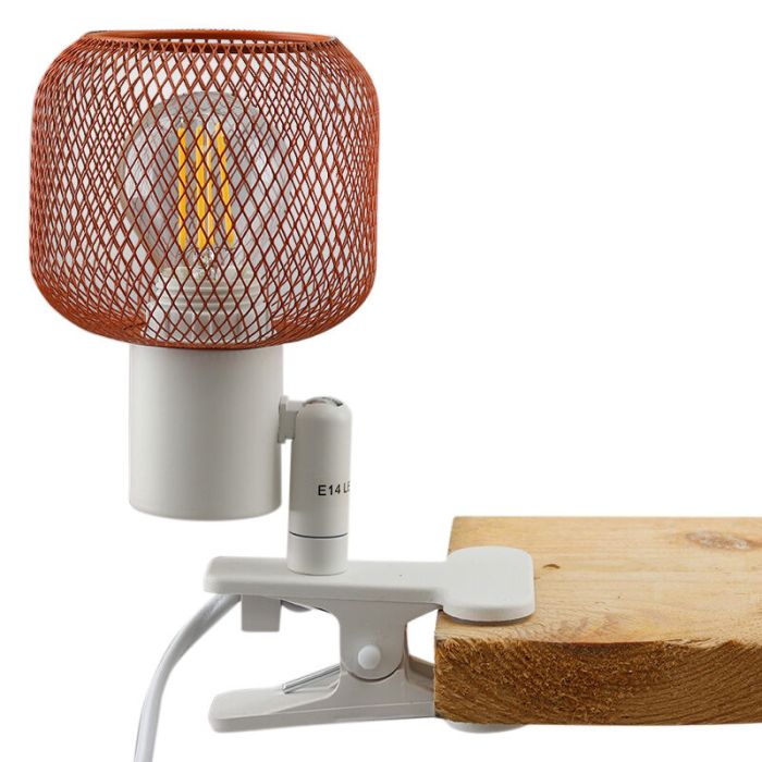 Industrielle Klemmspot Orange, Emado, mit Schalter