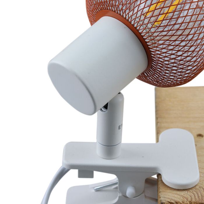 Industrielle Klemmspot Orange, Emado, mit Schalter