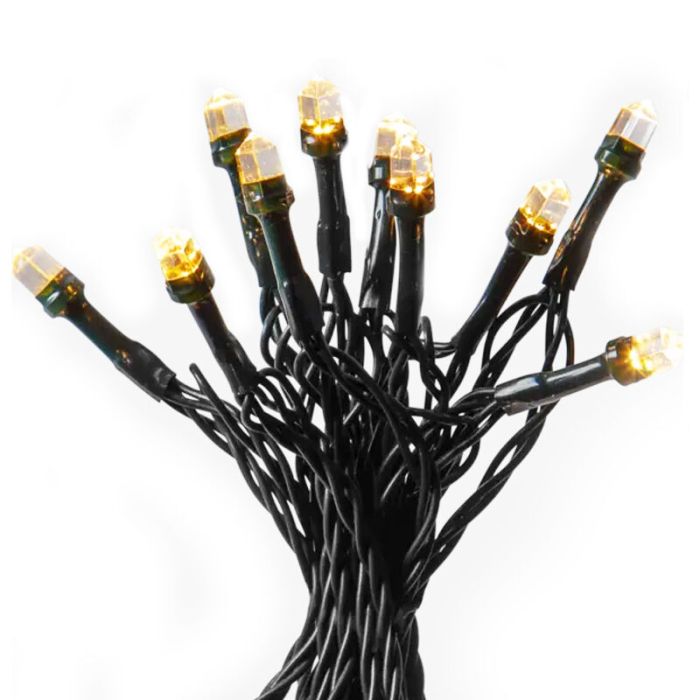 1,8 m LED Weihnachtsbeleuchtung an Batterie, 24 Lampen, drinnen und draußen