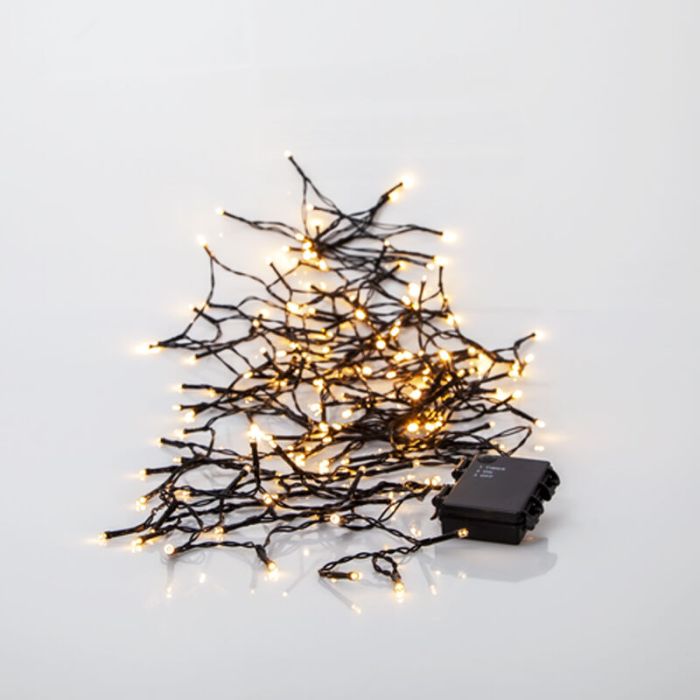 1,8 m LED Weihnachtsbeleuchtung an Batterie, 24 Lampen, drinnen und draußen