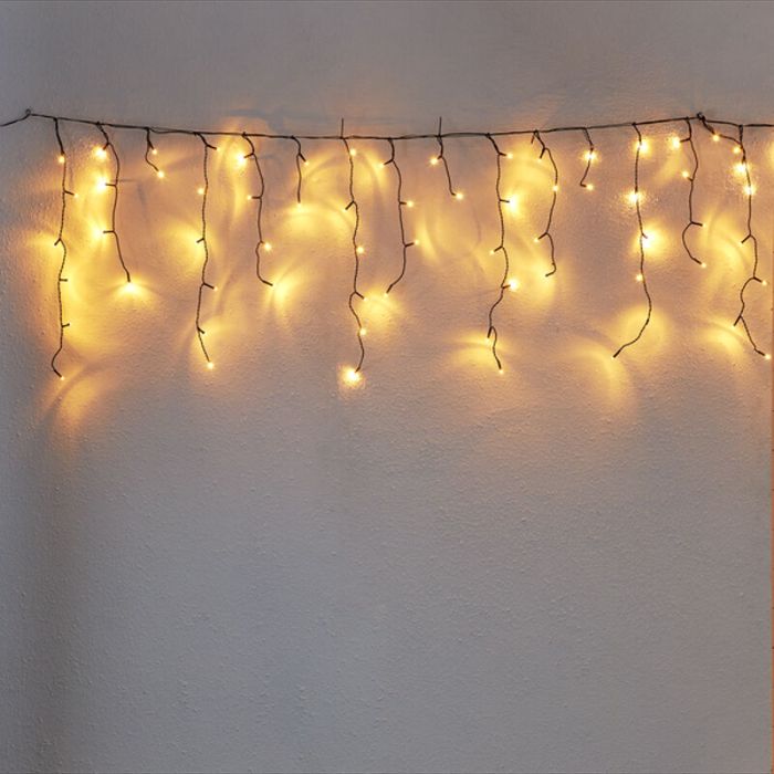 3 Meter Expansion für Verknüpfbare Eiszapfenbeleuchtung, 70 cm hoch, Warmweiß, IP44, für die Basic Serie