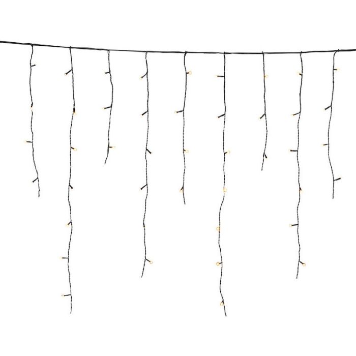 3 Meter Expansion für Verknüpfbare Eiszapfenbeleuchtung, 70 cm hoch, Warmweiß, IP44, für die Basic Serie
