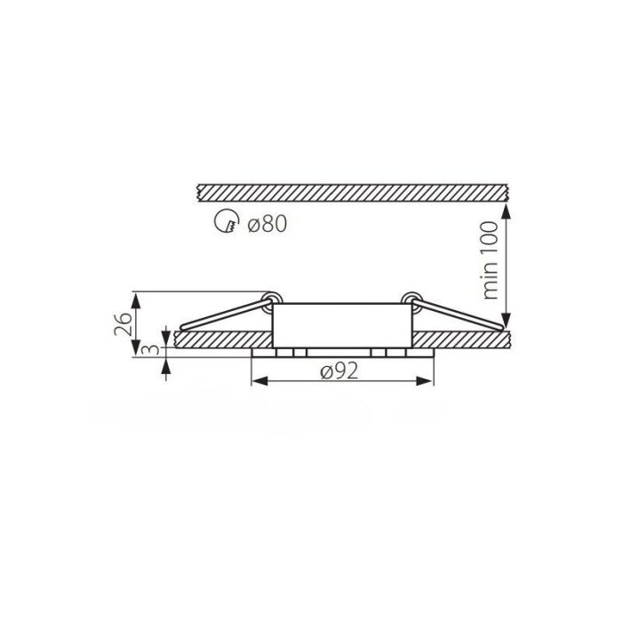 Aluminium Einbaustrahler Schwarz, Heido