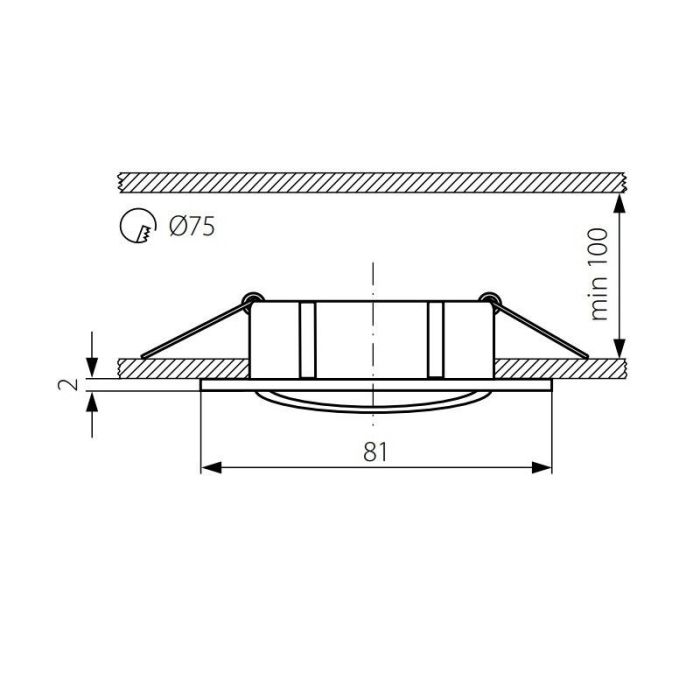 Aluminium Einbaustrahler Chrom, Ravi