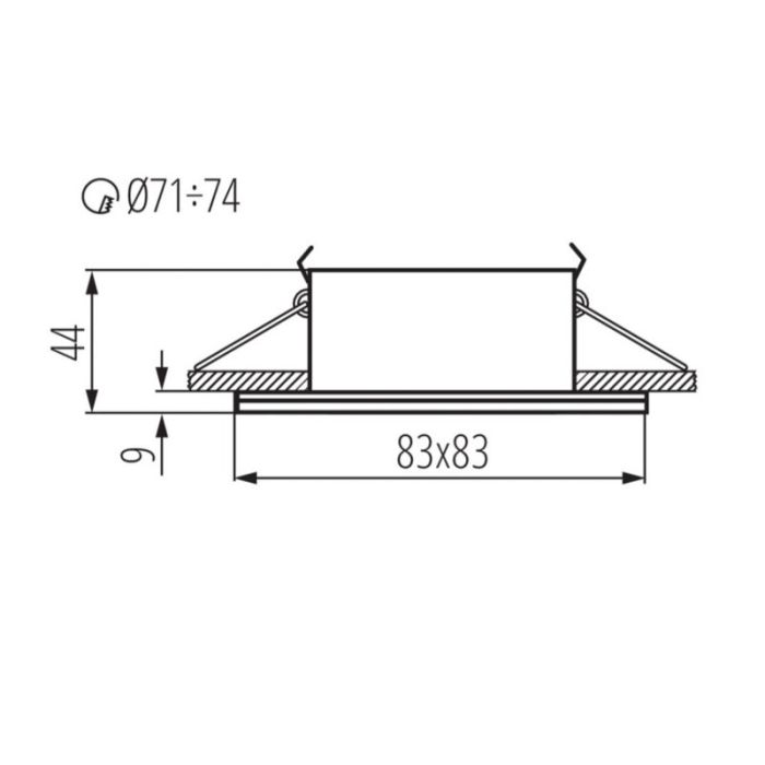 Aluminium Badezimmer Einbaustrahler Weiß, Pelle, IP44