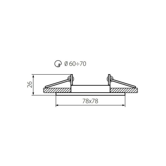 Metall Einbaustrahler Schwarz, Filo
