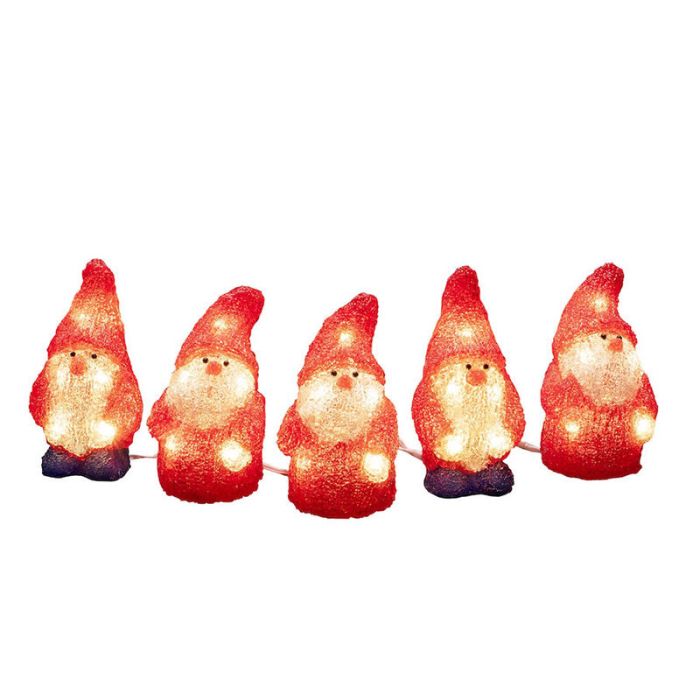 Rote Weihnachts 3D Weihnachtsfigur Acryl, Kerstmannen, 2W, 4000K LED, IP44