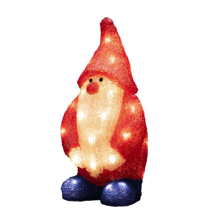 Rote Weihnachts 3D Weihnachtsfigur Acryl, Kerstman, 2W, 4000K LED, IP44