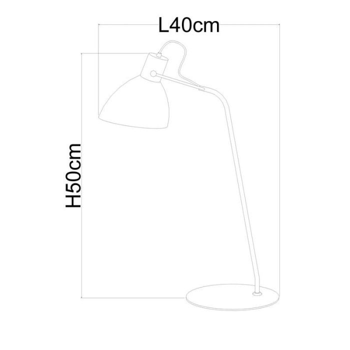 Schwarze Schreibtischlampe Modern, Shadi, mit Schalter