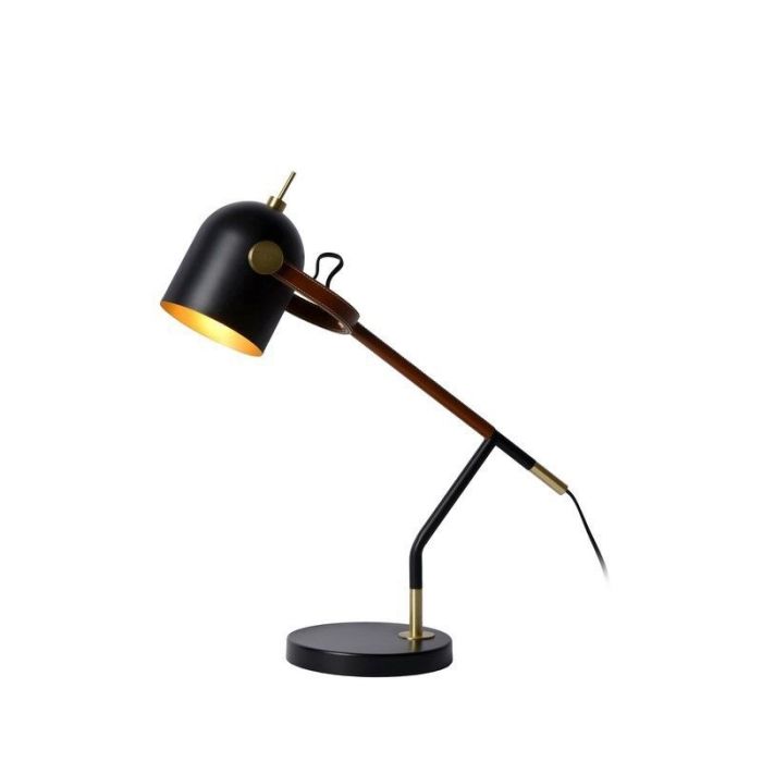 Braune Schreibtischlampe Retro, Waylon, mit Schalter