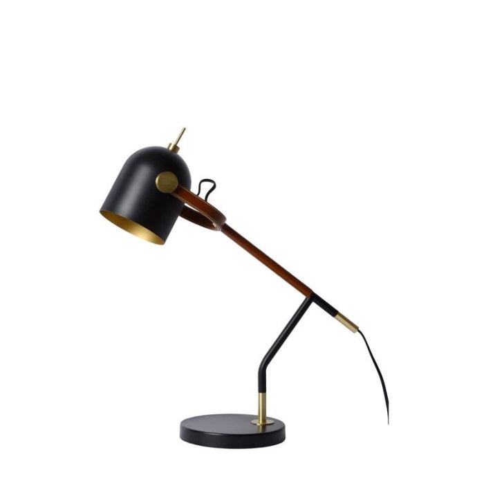 Braune Schreibtischlampe Retro, Waylon, mit Schalter