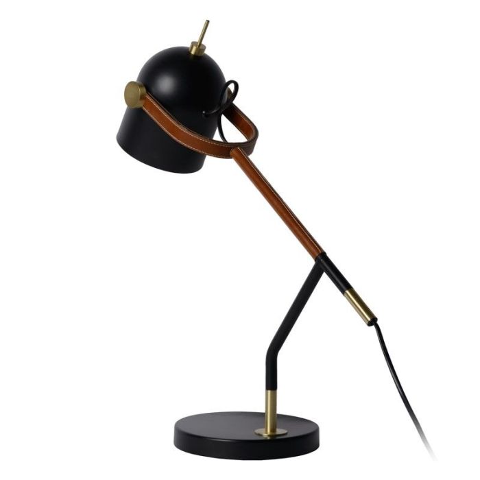 Braune Schreibtischlampe Retro, Waylon, mit Schalter