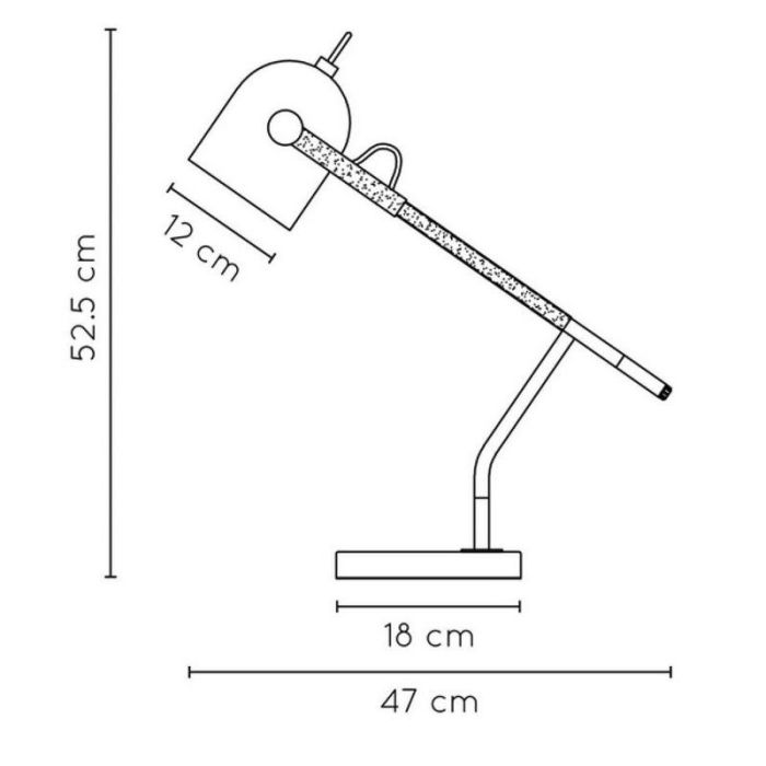 Braune Schreibtischlampe Retro, Waylon, mit Schalter