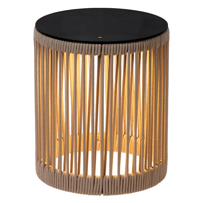 Taupe aufladbare Stehlampe Modern, Pingi, 3W, 3000K LED, IP44, 3-stufig dimmbar