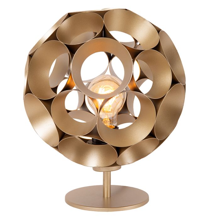 Goldene Tischleuchte Modern, Hannelore