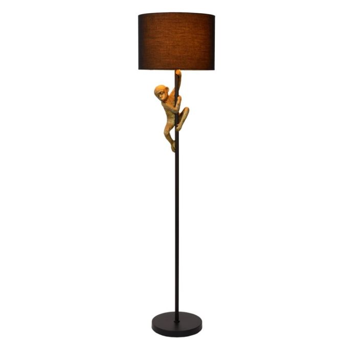 Goldene Stehlampe Retro, Extravaganza Chimp, mit Schalter