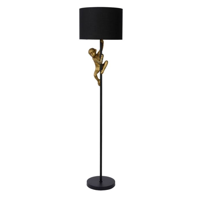Goldene Stehlampe Retro, Extravaganza Chimp, mit Schalter
