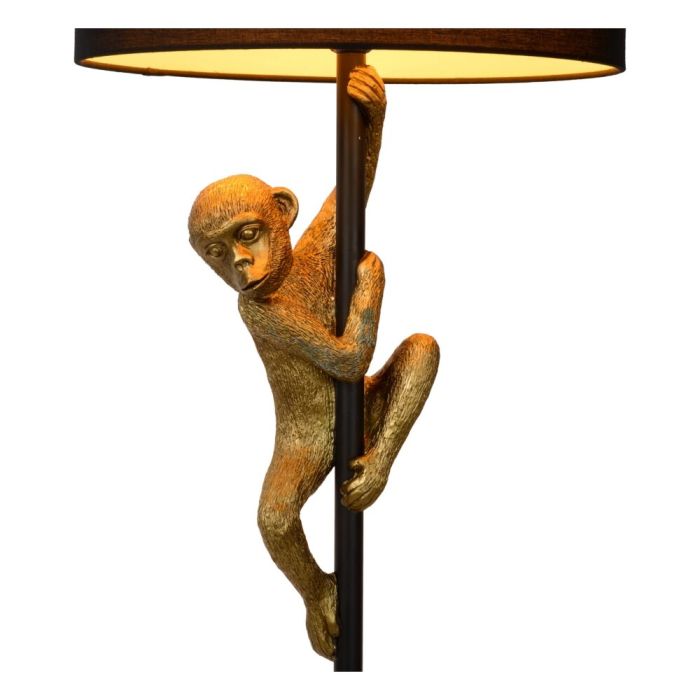 Goldene Stehlampe Retro, Extravaganza Chimp, mit Schalter