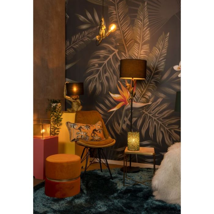 Goldene Stehlampe Retro, Extravaganza Chimp, mit Schalter