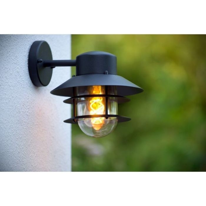 Schwarze Außenleuchte Modern, Zico, IP44