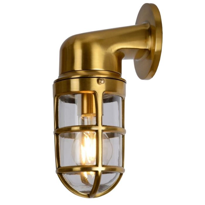 Goldene Außenleuchte Retro, Dudley, IP44