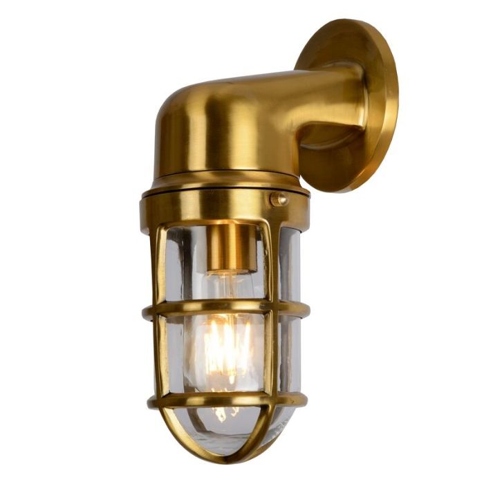 Goldene Außenleuchte Retro, Dudley, IP44