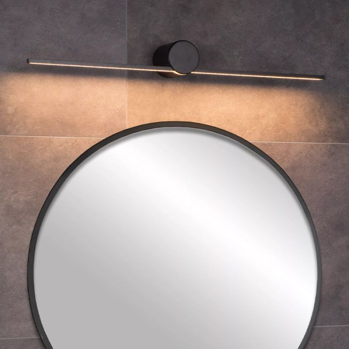 Schwarze Wandleuchte Modern, Mizar, 6W, 2700K LED, IP44