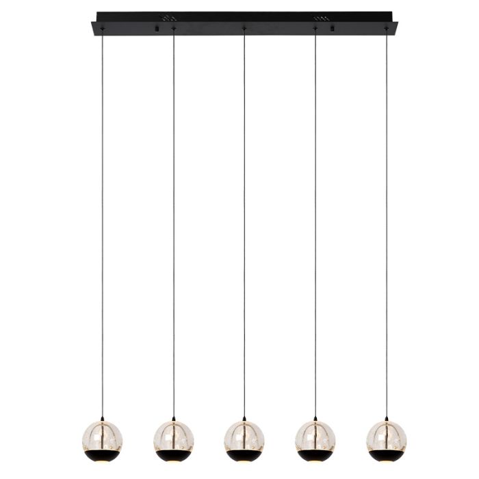 Schwarze Pendelleuchte Modern, Sentubal, 5,3W, 2700K LED