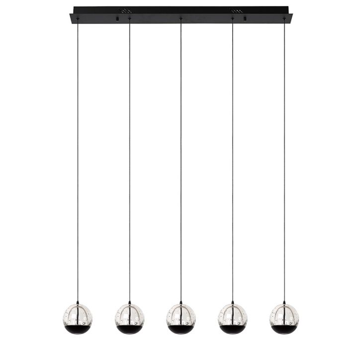 Schwarze Pendelleuchte Modern, Sentubal, 5,3W, 2700K LED