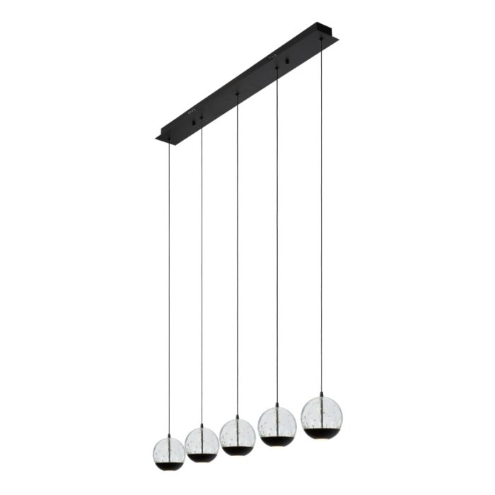 Schwarze Pendelleuchte Modern, Sentubal, 5,3W, 2700K LED