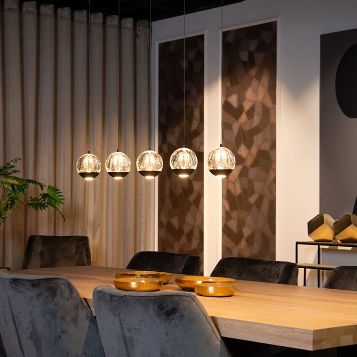Schwarze Pendelleuchte Modern, Sentubal, 5,3W, 2700K LED
