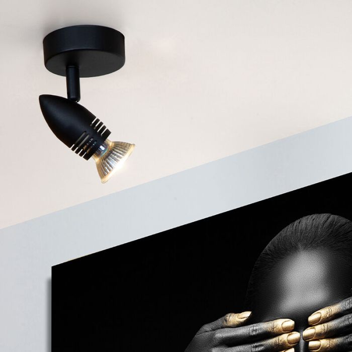 Schwarze Deckenstrahler Modern, Caro