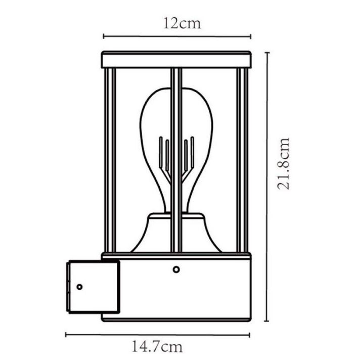 Anthrazit Außen Deckenleuchte mit Dämmerungsmelder Modern, Lori, IP44