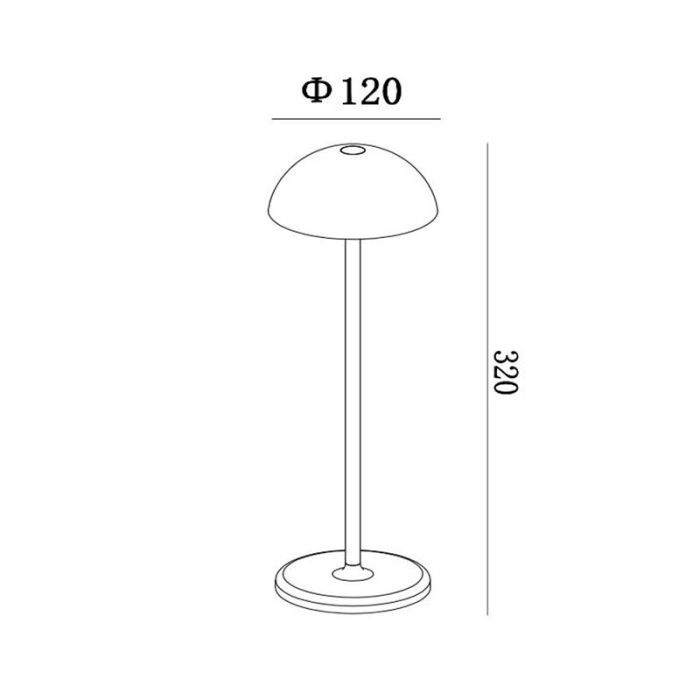 Blaue Außen Tischleuchte Retro, Joy, 1,5W, 3000K LED, IP54, mit Touch-Dimmer