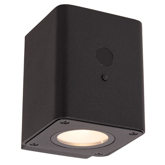 Schwarze Solar Außen Wandleuchte Modern, Ramin, 1W, 2850K LED, IP54